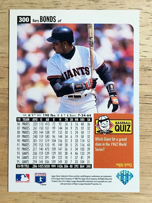 1996 Collector's Choice #300 Barry Bonds