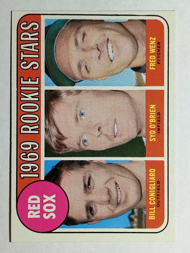 1969 Topps #628 Bill Conigliaro RC/Syd O'Brien RC/Fred Wenz RC (NMMT)