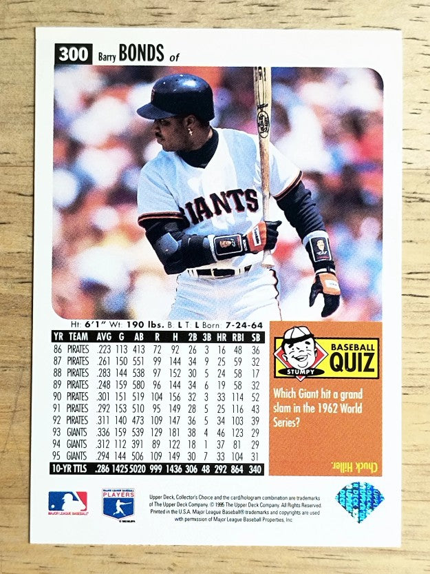 1996 Collector's Choice #300 Barry Bonds