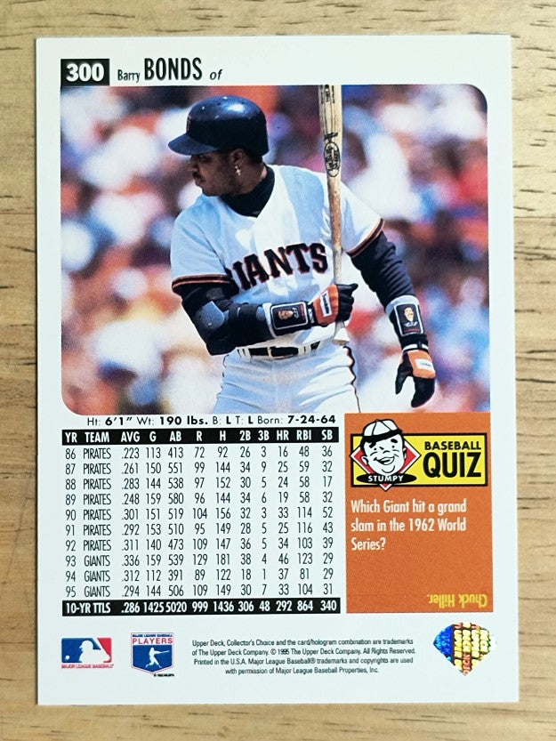 1996 Collector's Choice #300 Barry Bonds