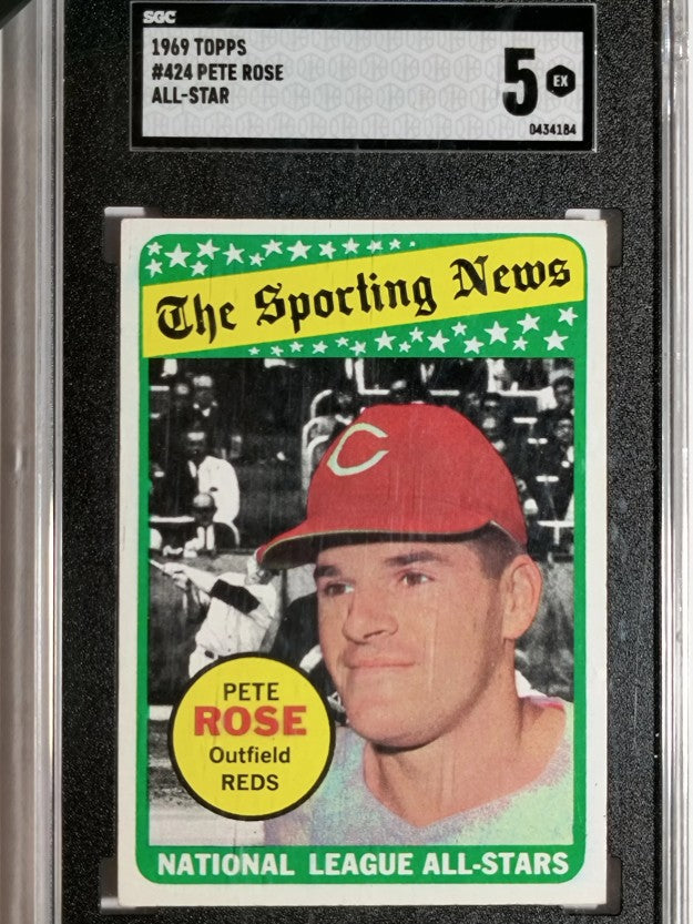 1969 Topps #424 Pete Rose AS (SGC 5 EX)