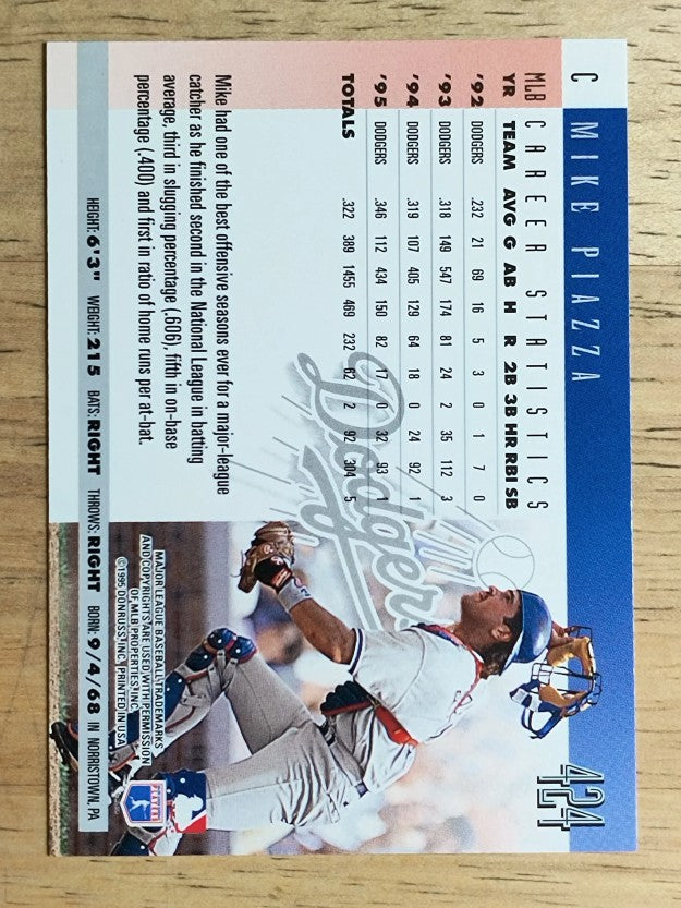 1996 Donruss #424 Mike Piazza