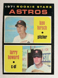 1971 Topps #102 Rookie Stars/Ken Forsch RC/Larry Howard RC (EX)