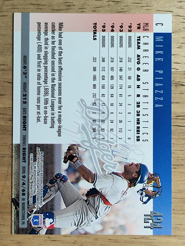 1996 Donruss #424 Mike Piazza