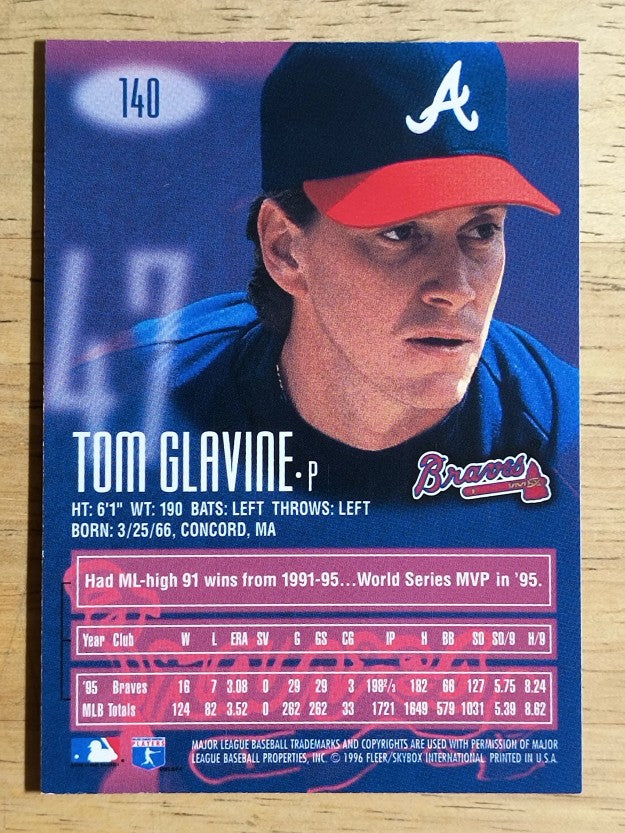 1996 Emotion-XL #140 Tom Glavine
