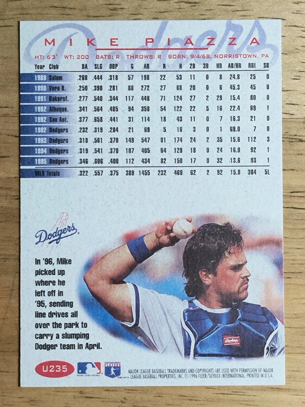 1996 Fleer Update #U235 Mike Piazza ENC