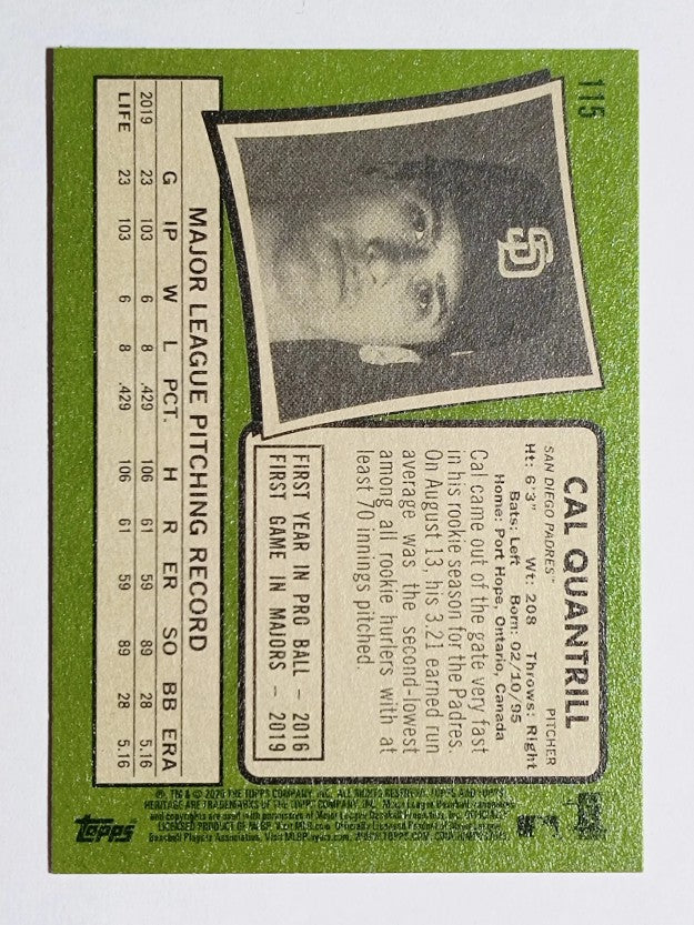 2020 Topps Heritage #115 Cal Quantrill
