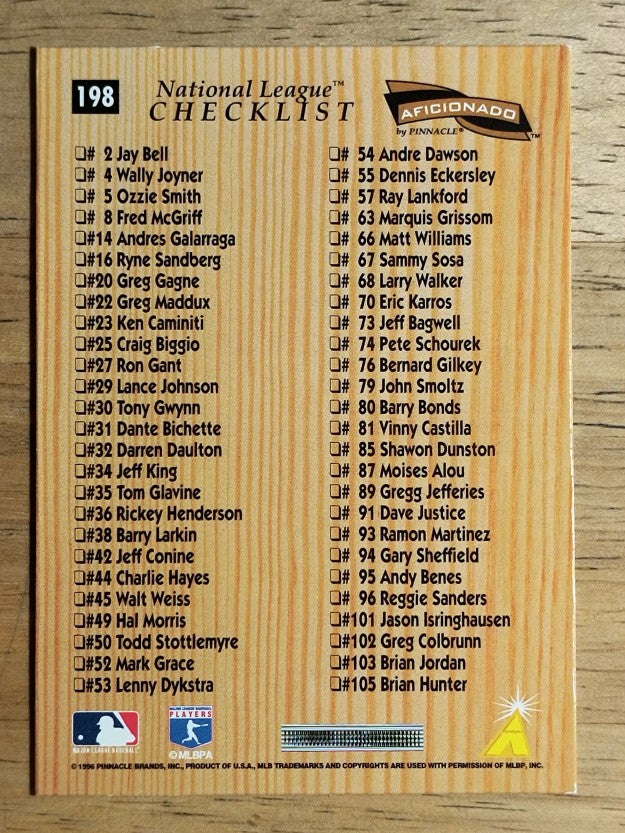 1996 Pinnacle Aficionado #198 Mike Piazza CL