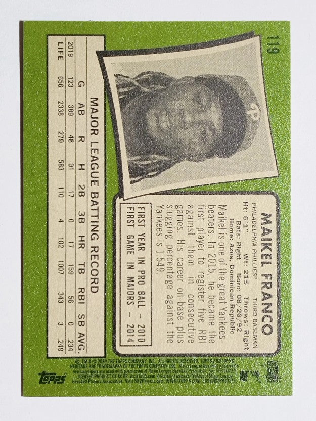 2020 Topps Heritage #119 Maikel Franco