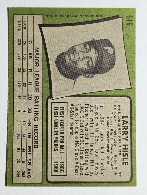 1971 Topps #616 Larry Hisle (EXMT)