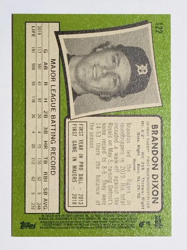 2020 Topps Heritage #122 Brandon Dixon