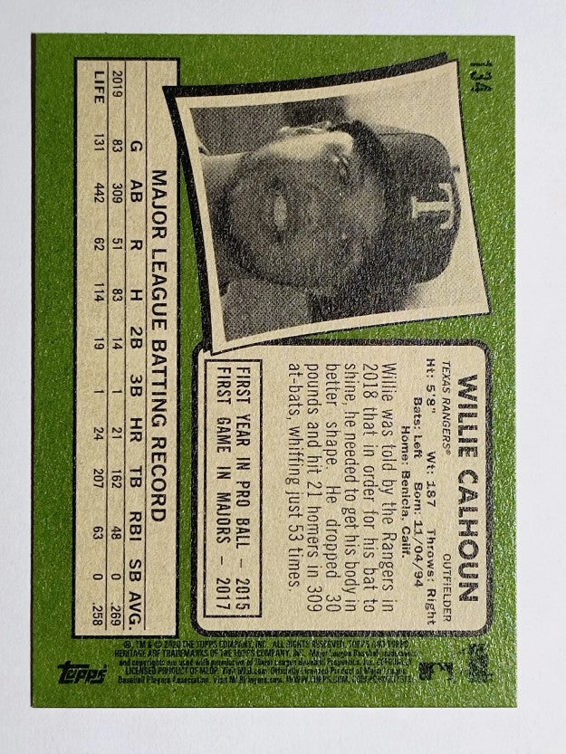 2020 Topps Heritage #134 Willie Calhoun