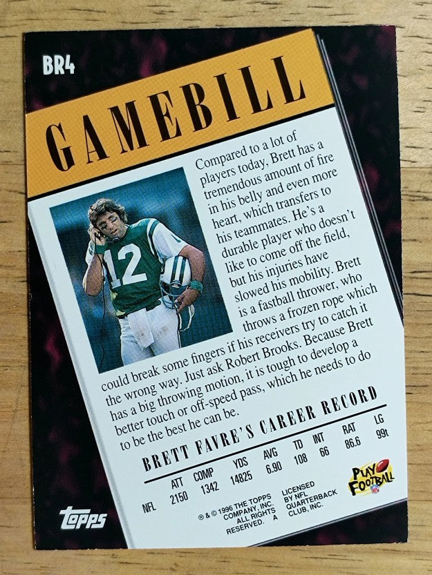 1996 Topps Broadway's Reviews #BR4 Brett Favre