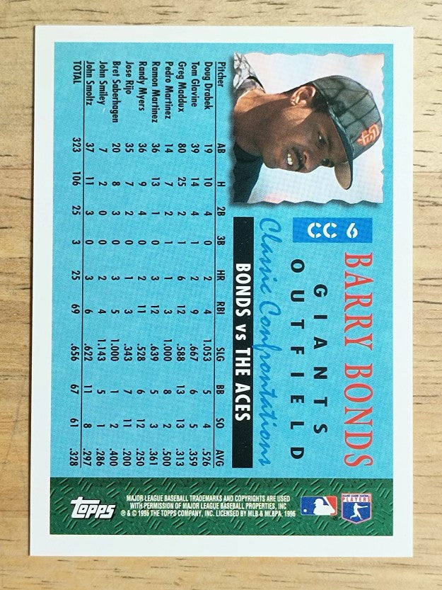 1996 Topps Classic Confrontations #CC6 Barry Bonds