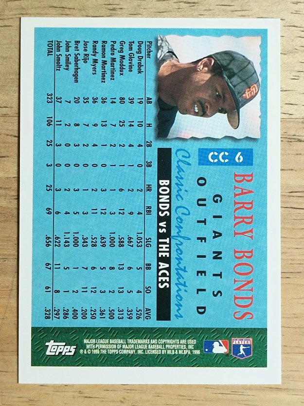 1996 Topps Classic Confrontations #CC6 Barry Bonds