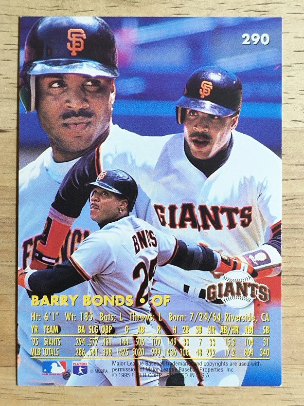 1996 Ultra #290 Barry Bonds