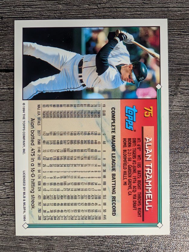 1994 Topps #75 Alan Trammell