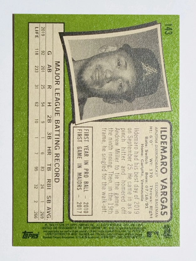 2020 Topps Heritage #143 Ildemaro Vargas