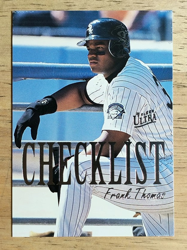 1996 Ultra Checklists #B10 Frank Thomas
