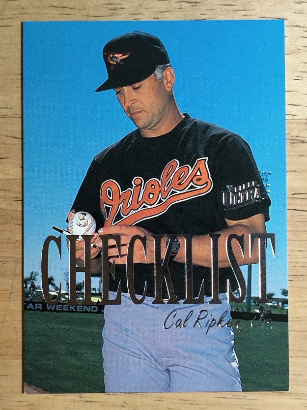 1996 Ultra Checklists #B9 Cal Ripken