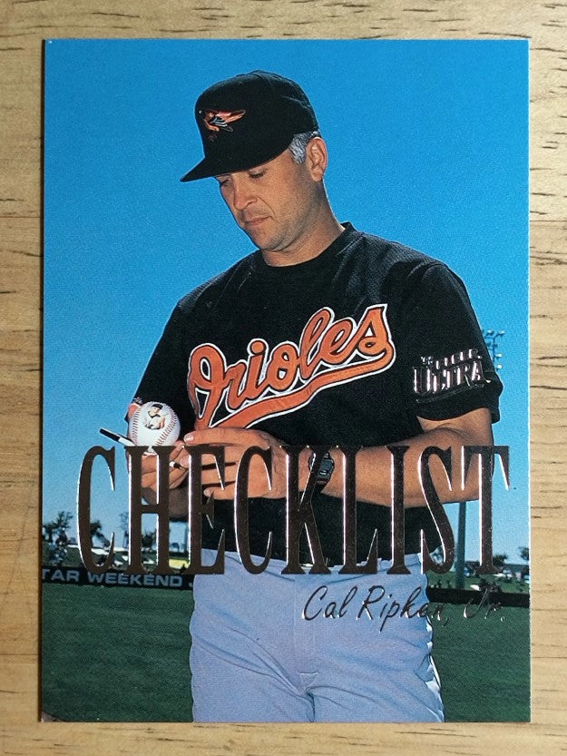 1996 Ultra Checklists #B9 Cal Ripken