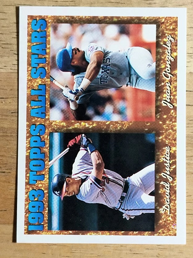 1994 Topps #389 Juan Gonzalez/David Justice AS
