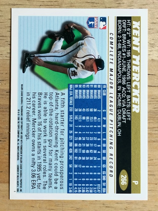 1996 Topps #266 Kent Mercker