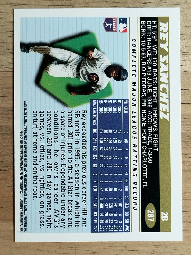 1996 Topps #287 Rey Sanchez