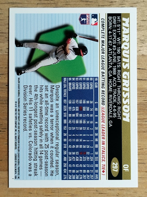 1996 Topps #297 Marquis Grissom