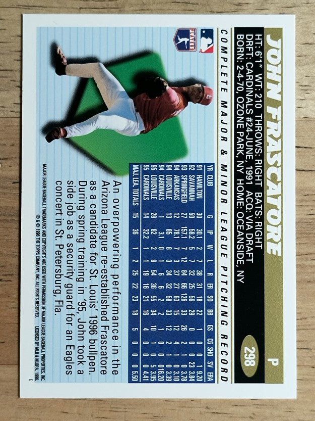 1996 Topps #298 John Frascatore