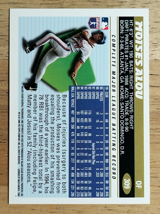 1996 Topps #309 Moises Alou
