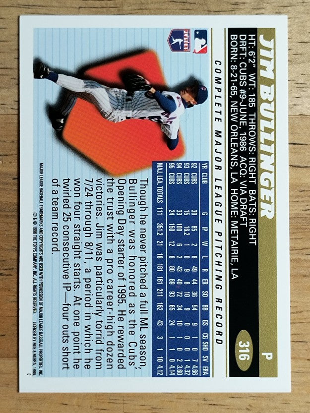 1996 Topps #316 Jim Bullinger