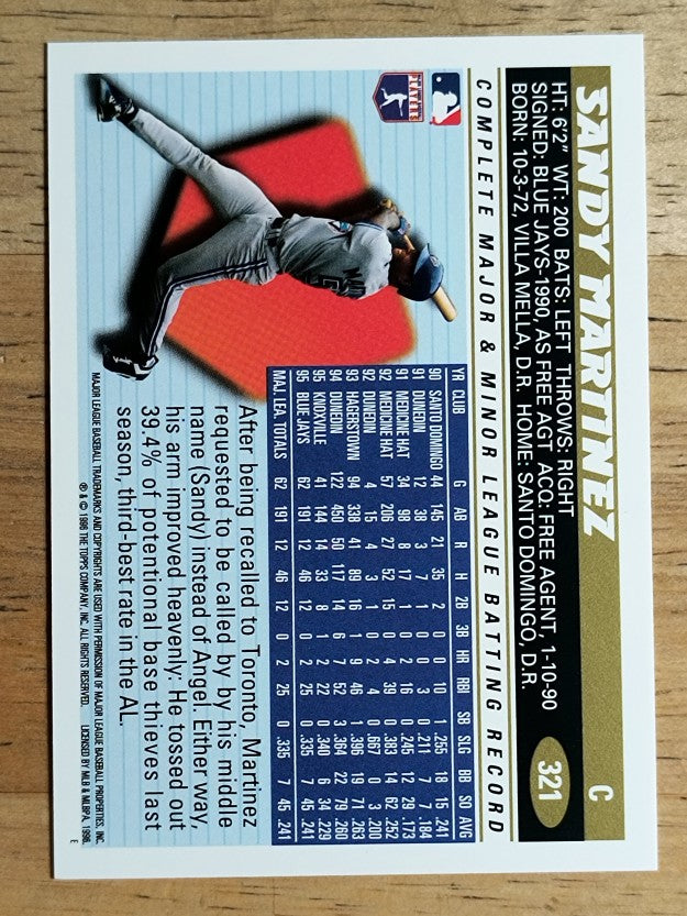 1996 Topps #321 Sandy Martinez