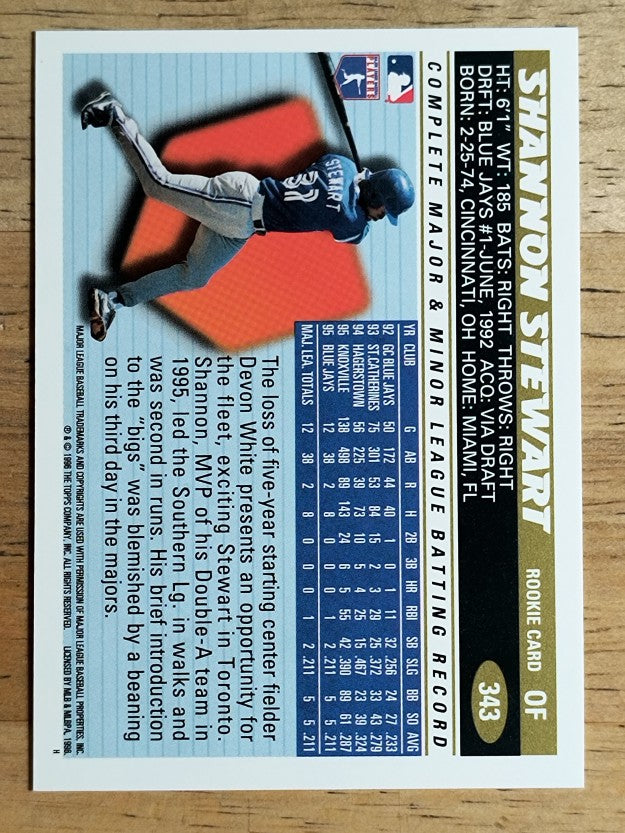 1996 Topps #343 Shannon Stewart
