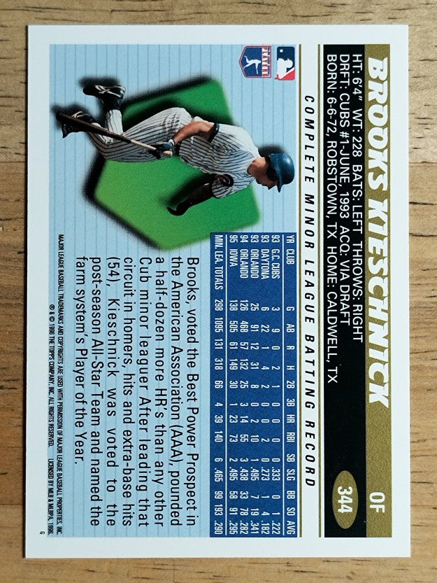 1996 Topps #344 Brooks Kieschnick