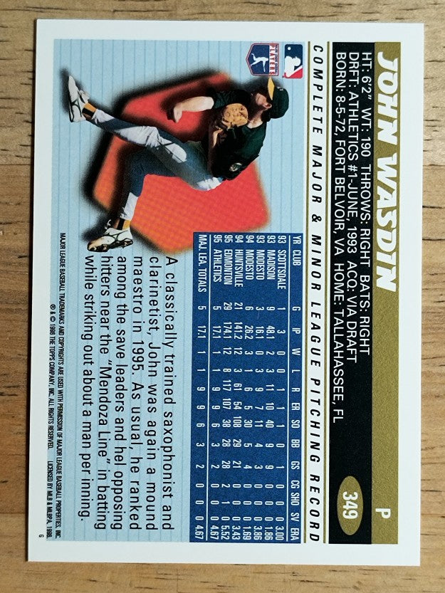1996 Topps #349 John Wasdin