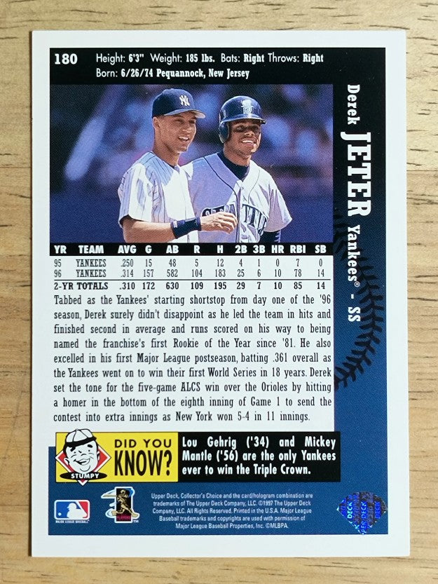 1997 Collector's Choice #180 Derek Jeter