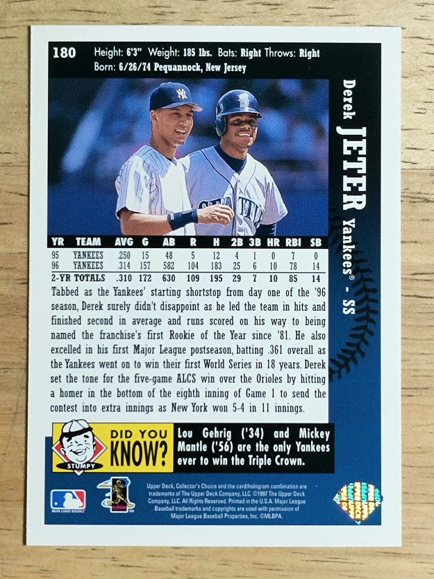 1997 Collector's Choice #180 Derek Jeter