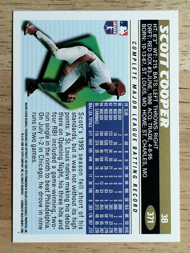 1996 Topps #371 Scott Cooper