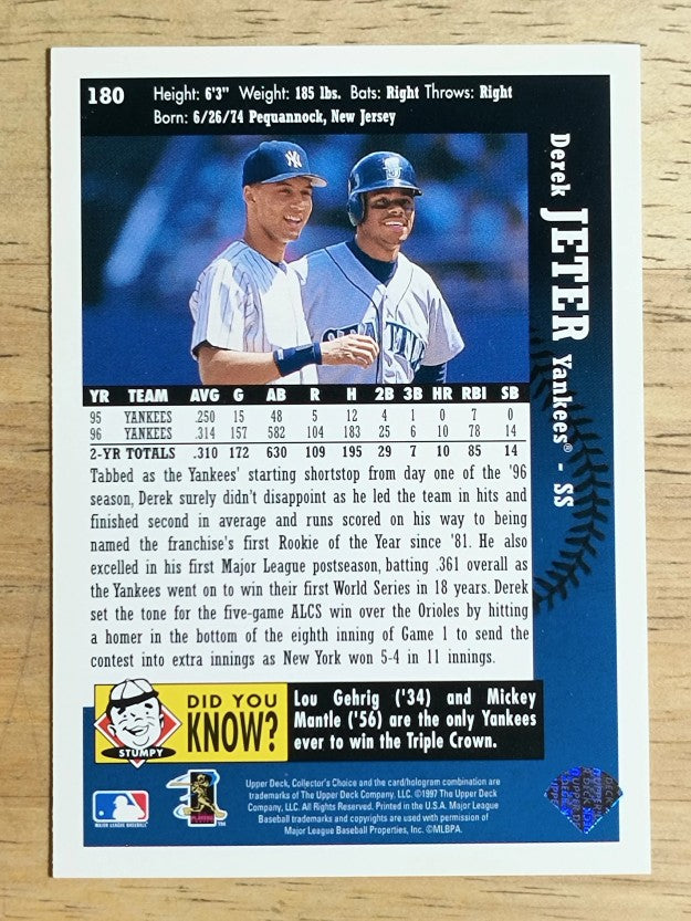 1997 Collector's Choice #180 Derek Jeter