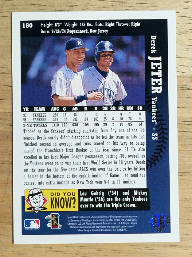 1997 Collector's Choice #180 Derek Jeter