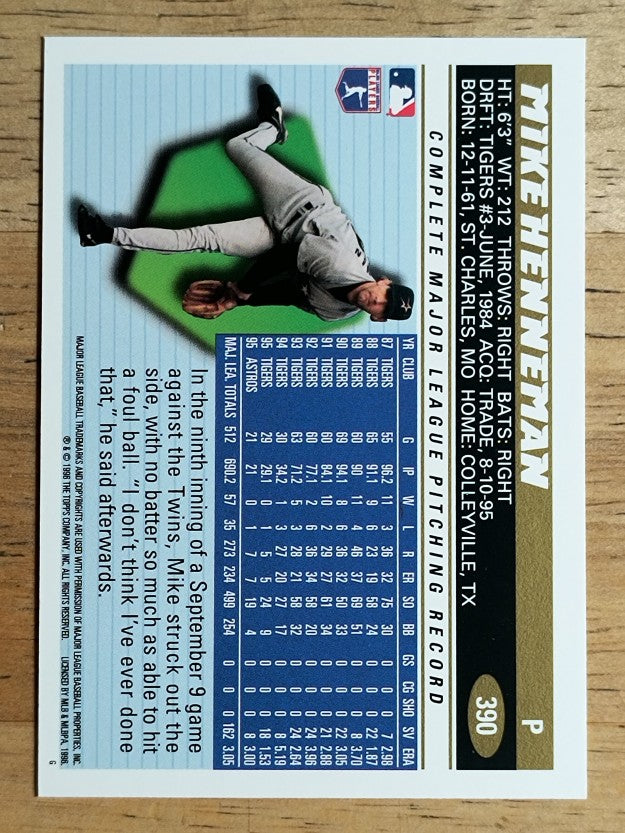 1996 Topps #390 Mike Henneman