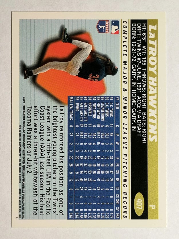 1996 Topps #407 LaTroy Hawkins