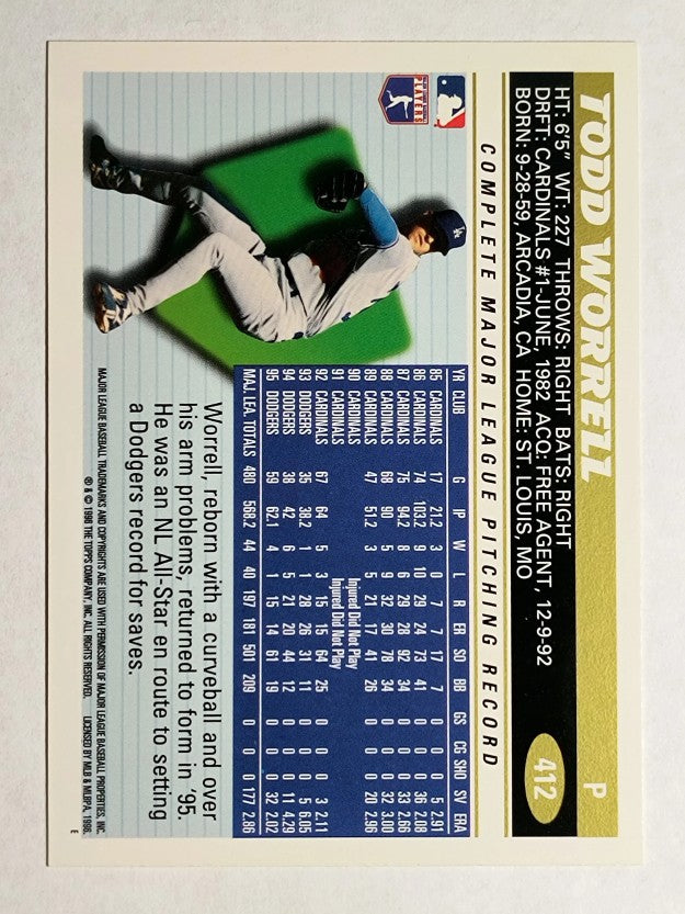 1996 Topps #412 Todd Worrell