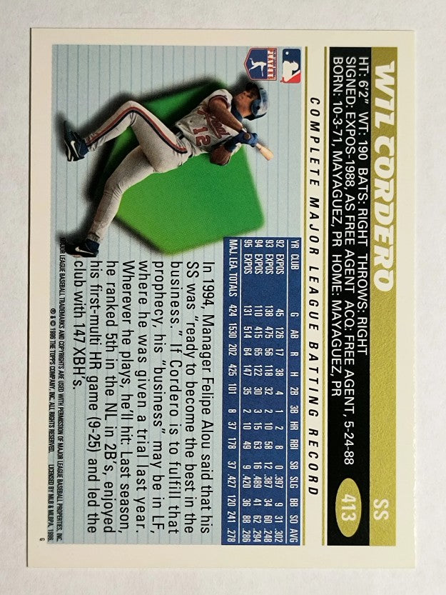 1996 Topps #413 Wil Cordero