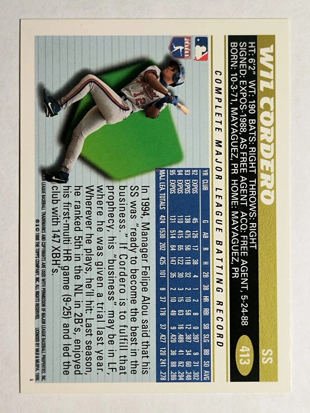 1996 Topps #413 Wil Cordero