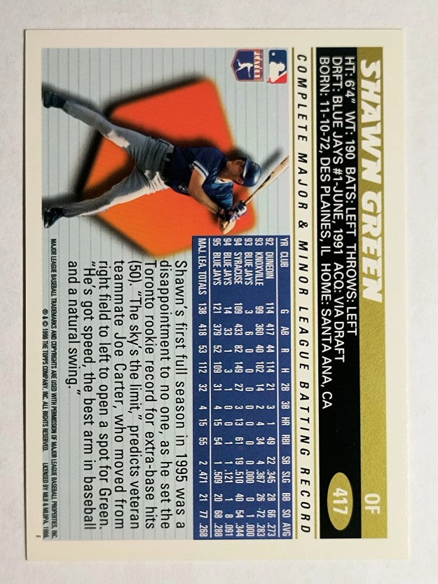 1996 Topps #417 Shawn Green