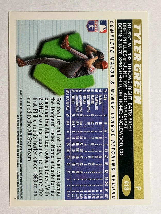 1996 Topps #418 Tyler Green