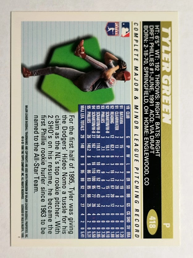 1996 Topps #418 Tyler Green