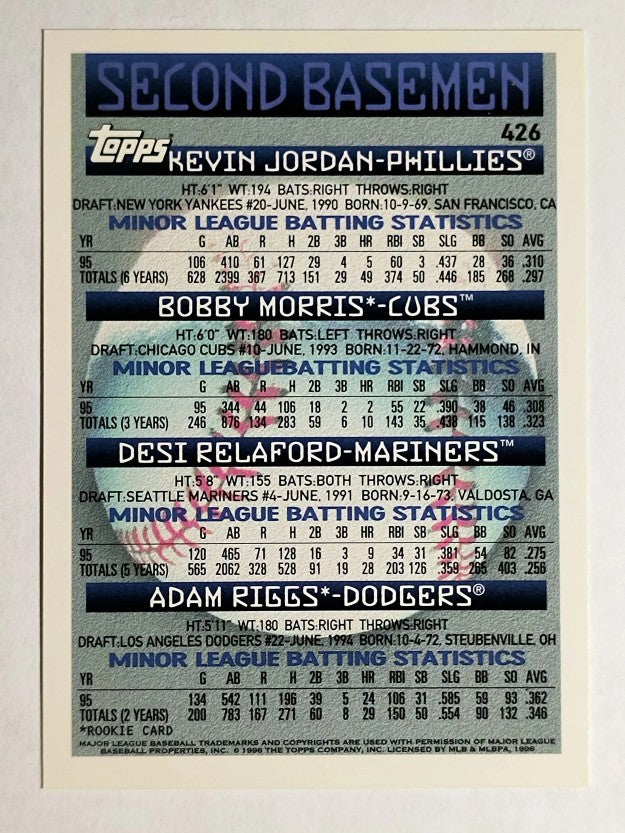 1996 Topps #426 Adam Riggs RC